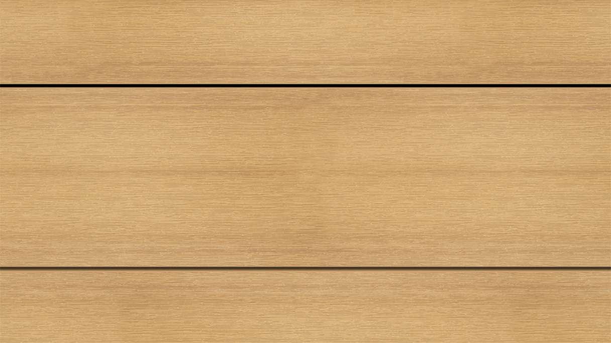 planeo WOODLine Nature - WPC CoEx coated decking board hollow chamber - sand 3m textured/smooth brushed