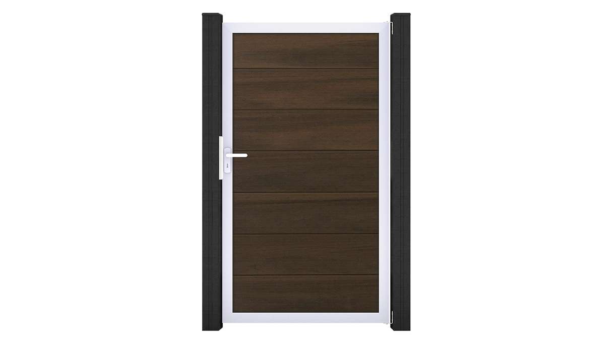 planeo Solid Grande - standard door walnut co-ex with aluminium frame