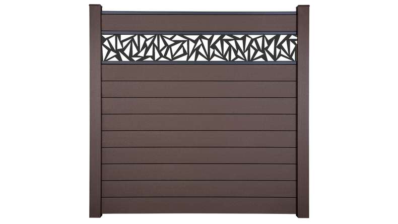 planeo Gardence Strong - BPC plug-in fence Triangle Terra 180 x 180 cm