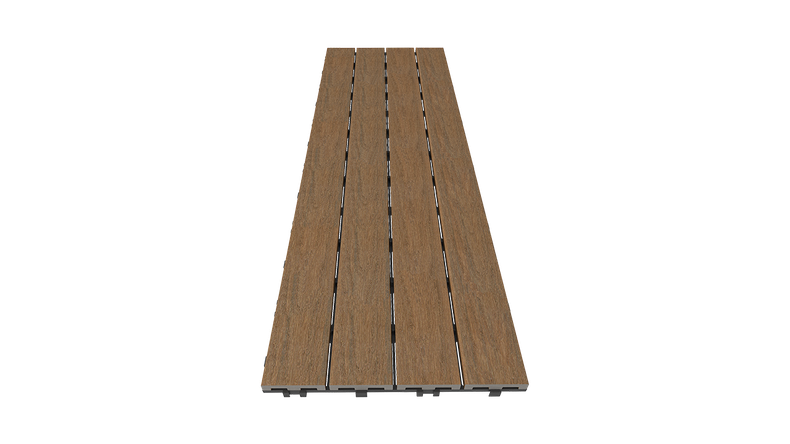 planeo WPC-CoEx decking tile, Burma Teak, 90 x 30 cm