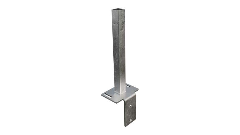planeo Gardence Metallic - GJ 47 L-stone bracket 16 x 12 x 40 cm for dowelling with integrated mounting adapter