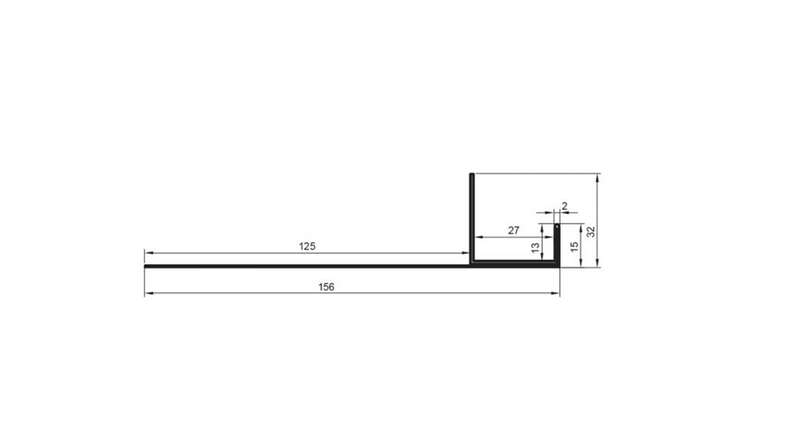 planeo aluminium connection profile - AN 27mm mounting 3000mm length aluminium-natural