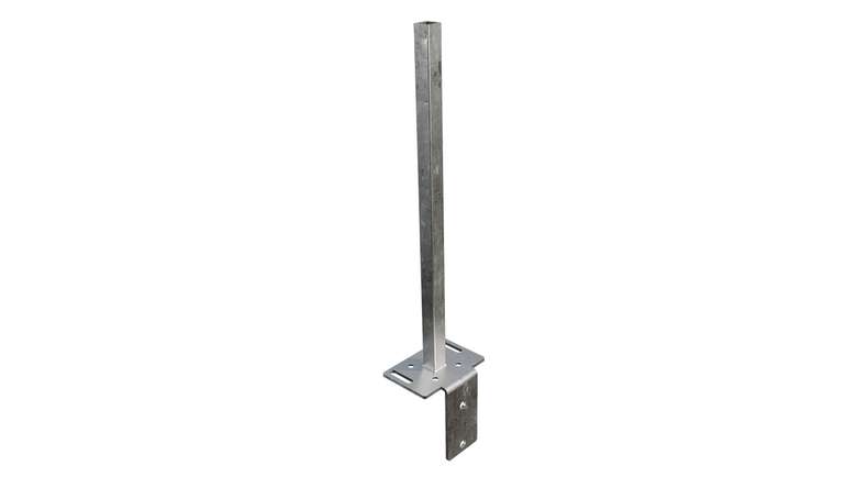 planeo Gardence Metallic - GJ 48 L-stone bracket 16 x 12 x 60 cm for dowelling with integrated mounting adapter and countersunk screws M8 x 35 mm