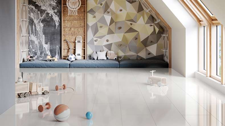 planeo laminate - STONE 2.0 whiteV-joint High gloss