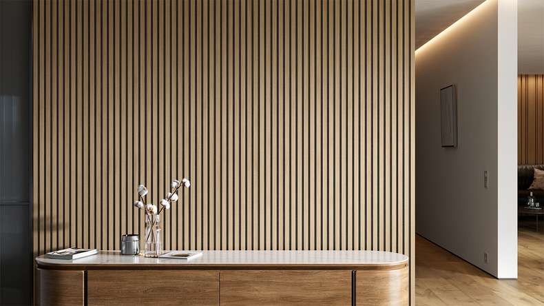 planeo acoustic panels - natural oak - 2400 x 525 x 18mm (PU-A-012)