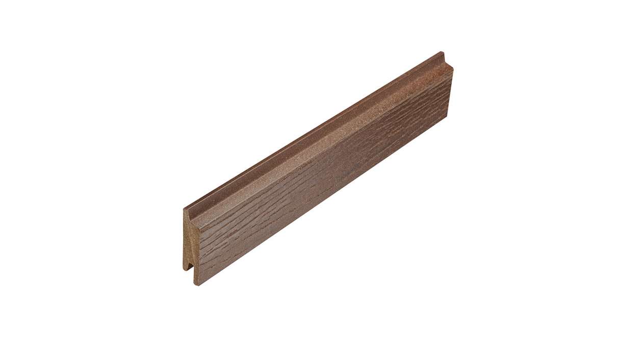 planeo Fassado - WPC rhombus strip facade cladding chestnut brown