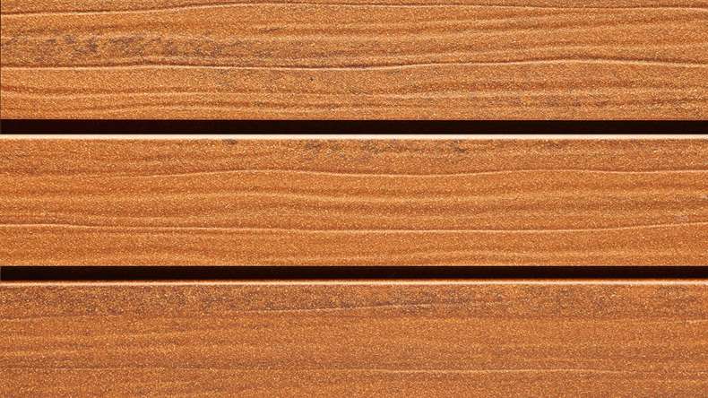 planeo Fassado - WPC rhombus strip facade cladding Prime amber brown