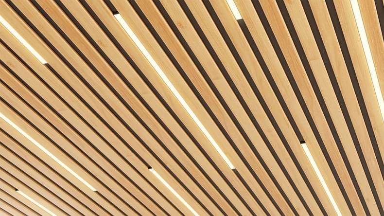 Skaben acoustic panels SilentWall Easy-Sticks - light brown oak - 250 x 3.45 cm