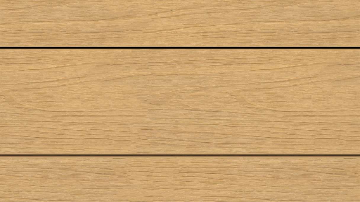 planeo WOODLine Nature - WPC CoEx coated decking board hollow chamber - sand 3m textured/smooth brushed