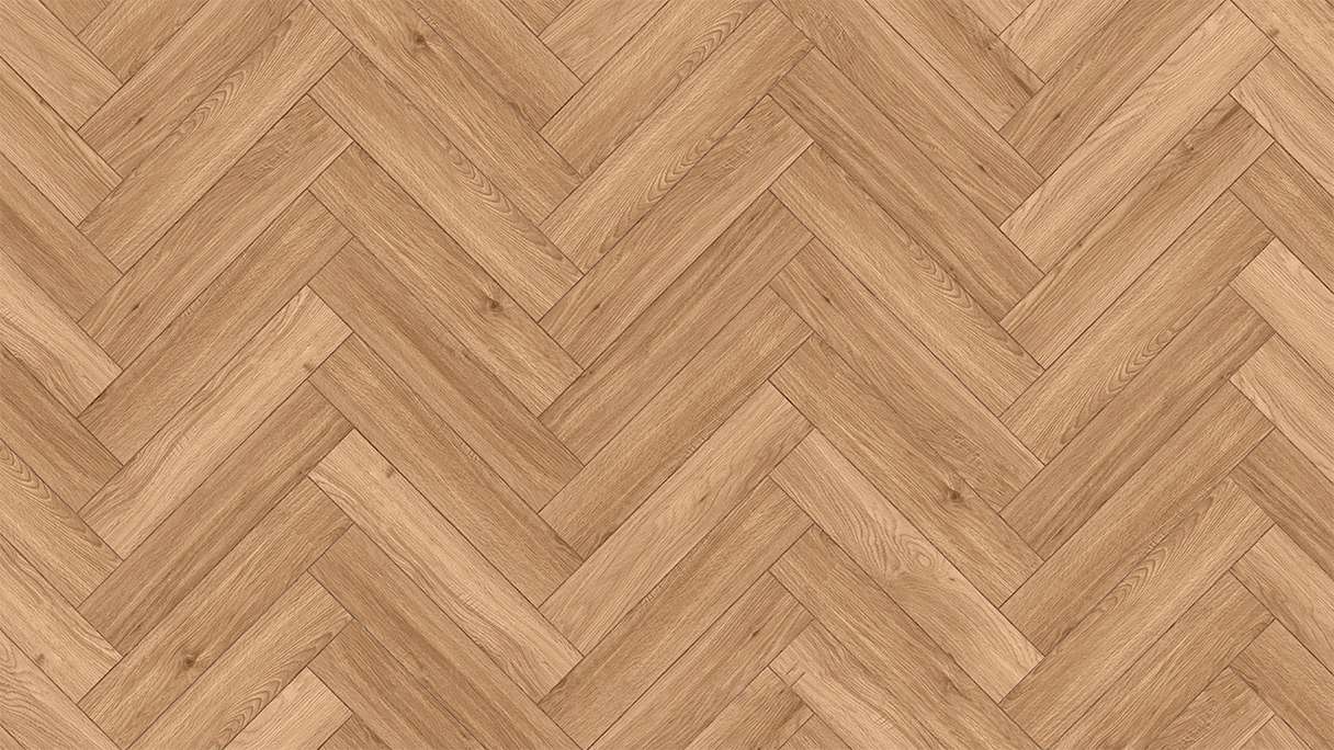 planeo Rigid Klick Vinyl - SolutionX 2in1 Herringbone Oak Light Brown | Impact sound insulation integrated (ECF-HB-4955)