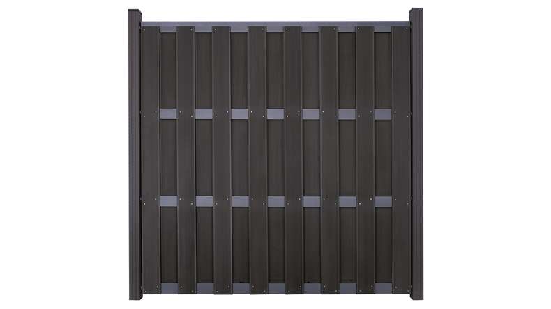 planeo Gardence Premade - BPC garden fence square anthracite 180 x 180cm with anthracite crossbar | DB703