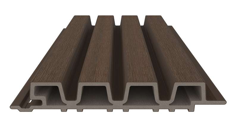 planeo LINEA Slim – WPC CoEx cladding, Ipe Brown, 2900 x 215 mm