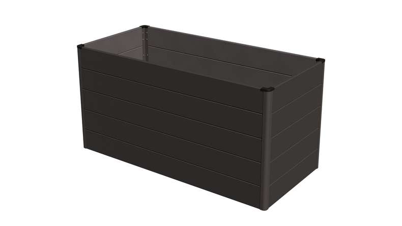 planeo aluminium raised bed rectangle - anthracite | DB703 150 x 70 x 75 cm