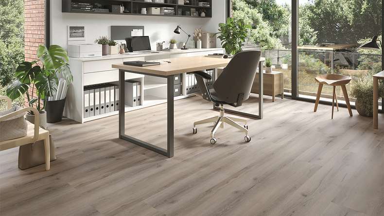planeo Rigid Click Vinyl - GRANDline Rustic Grey Oak | Impact sound insulation integrated (NF-GL-705-N)