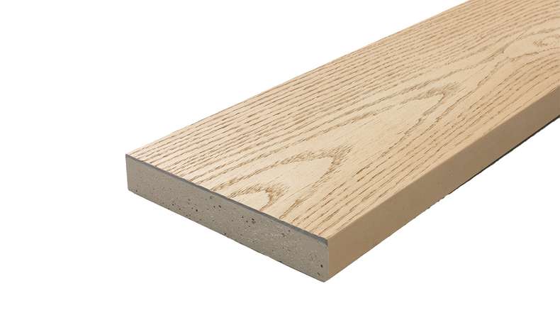 planeo Authoria PureBoard solid decking - Ashwood 3.6m textured