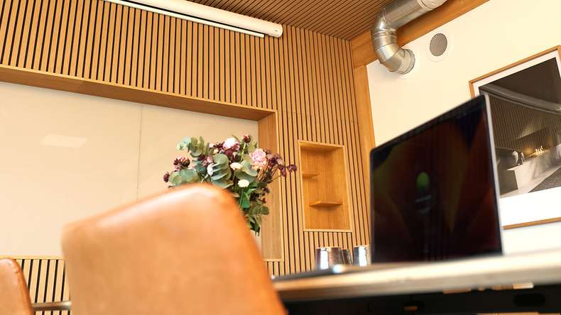 planeo acoustic panels - natural oak 2480 x 600 x 21.5 mm | fire-retardant
