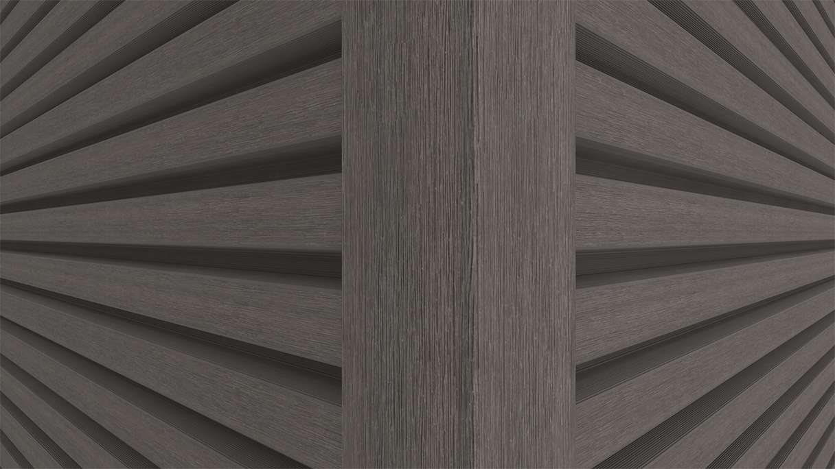 planeo LINEA Slim – WPC CoEx cladding, dark grey, 2900 x 215 mm