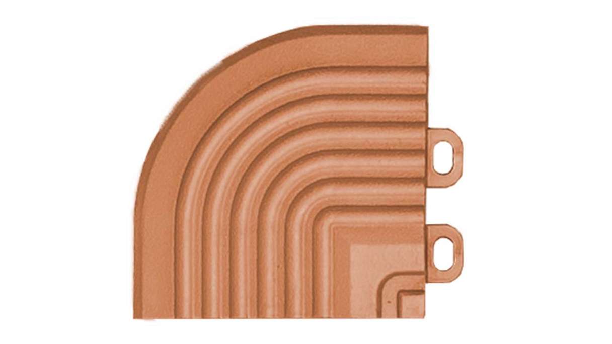 planeo corner piece for 40 x 40 cm click tiles – terracotta