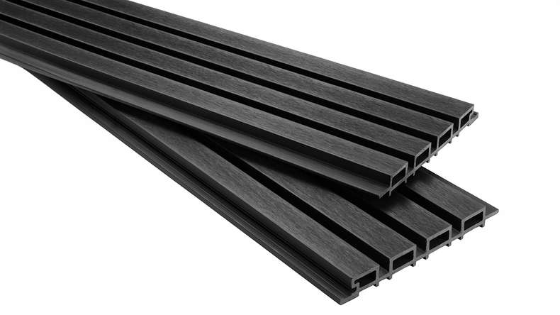planeo NOVA – WPC CoEx rhombus-pattern cladding strip, Black, 2.90 m