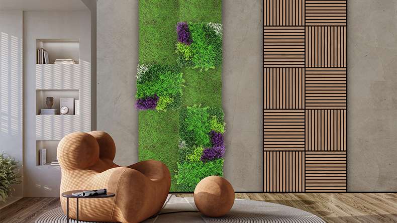 planeo acoustic panel - MixWall Timber Solid Ravon Oak 52 x 52 cm | real wood veneer (PLMW-30311C)