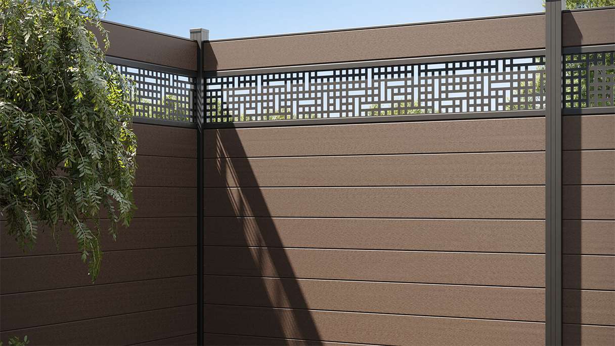 planeo Solid - Garden Fence Square Terra