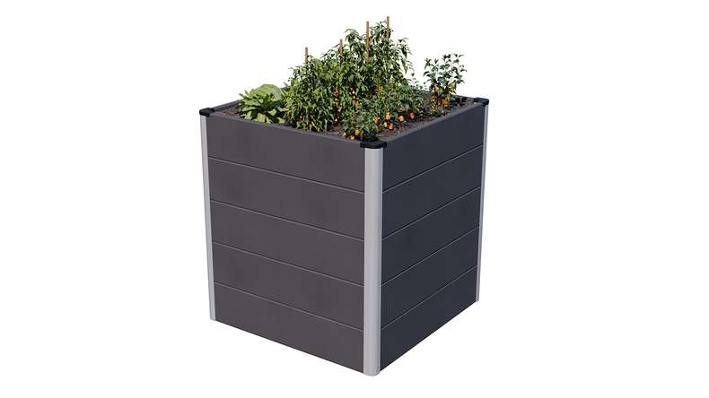 planeo BPC raised bed Cube - anthracite | DB703 70 x 70 x 75 cm