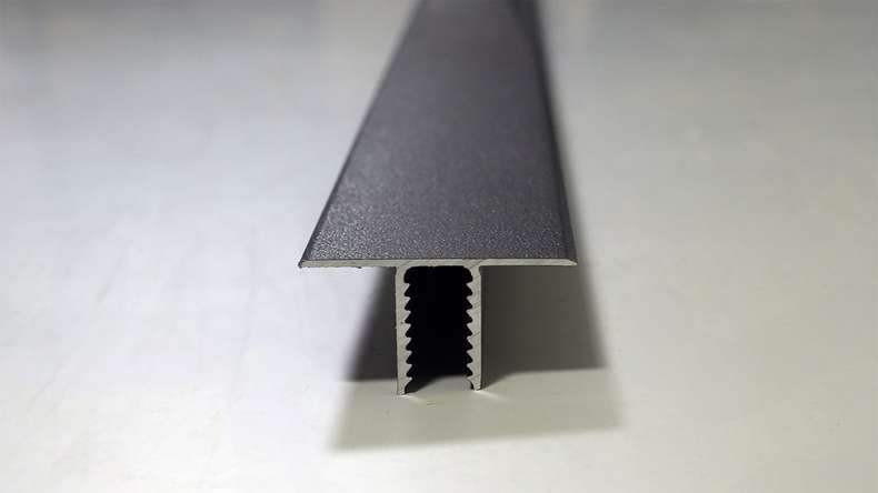 planeo Fassado - End profile T-end profile black 2.90m