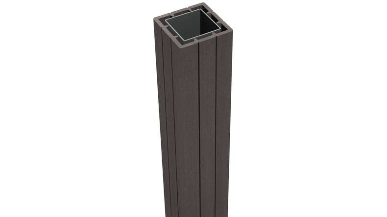 planeo Gardence Premade – WPC posts, anthracite, including cap | Gate posts without cap