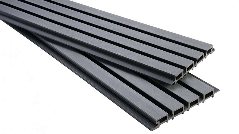 planeo NOVA – WPC CoEx rhombus-pattern cladding strip, Grey, 2.90 m