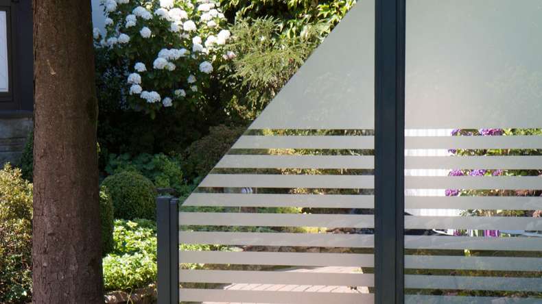 planeo Ambiente - glass privacy screen upright strip 120 x 180 cm