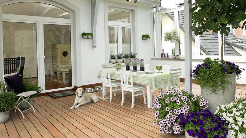 TerraWood wooden decking - Douglas fir Canadian - smooth on both sides