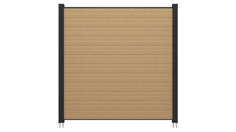 planeo INFINITY - WPC CoEx plug-in fence sand 176 x 183 cm