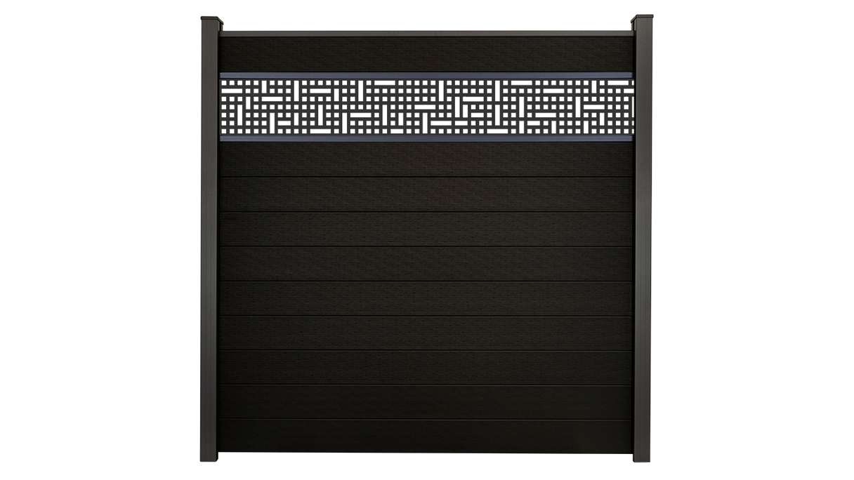 planeo Gardence Strong - BPC plug-in fence mesh black co-ex 180 x 180 cm