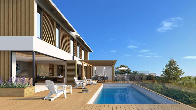 planeo LINEA Slim – WPC CoEx cladding, Sand, 2900 x 215 mm