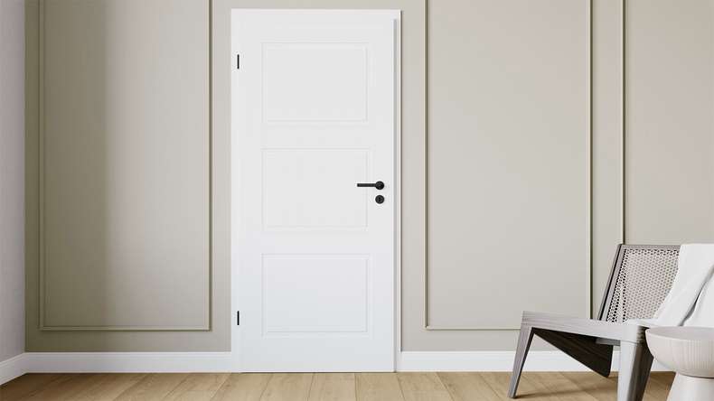 planeo design interior door PUREA Essence 3 white lacquer 9003 design edge | lacquered - 1985 x 610|735|860|985 mm