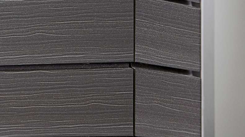 planeo Fassado - WPC rhombus strip facade cladding Prime lava grey XXL 6 m