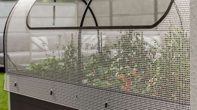 planeo Raised Bed Top Net PE - White 149.9 x 69.4 x 62 cm