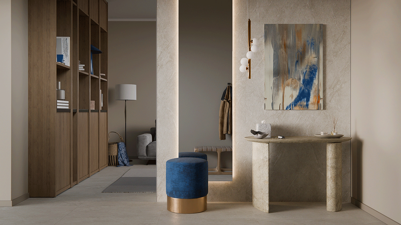 planeo SPC wall cladding – CeraRock Tile Light Sandstone XL 280 x 117.5 cm