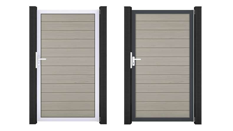 planeo Gardence Strong – BPC Universal Gate, Bi-Colour Sand with aluminium frame, 100 x 180 cm
