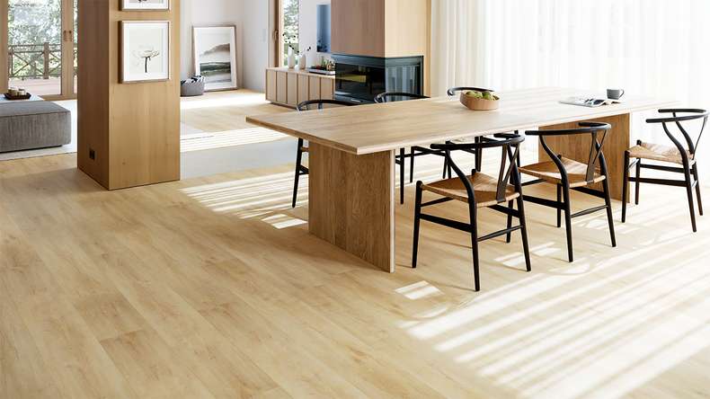 planeo Rigid Klick Vinyl - SolutionX 2in1 BigSize Château Oak 1.83m long XL plank | integrated footfall sound insulation (ECF-BS-83)