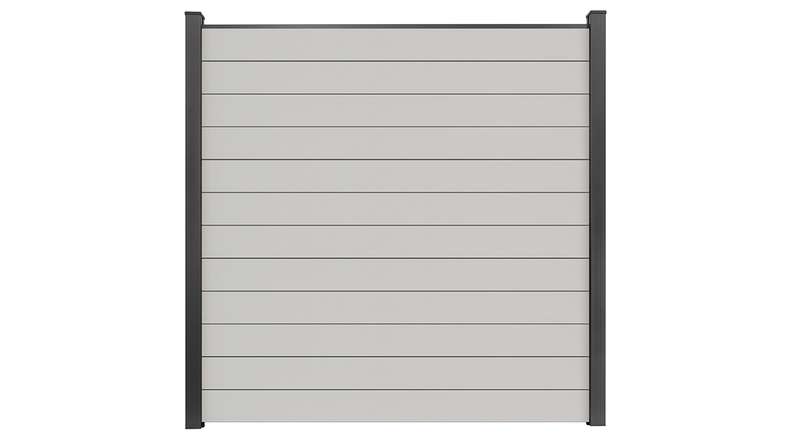 planeo Gardence Simply Small - PVC plug-in fence white 180 x 180 cm