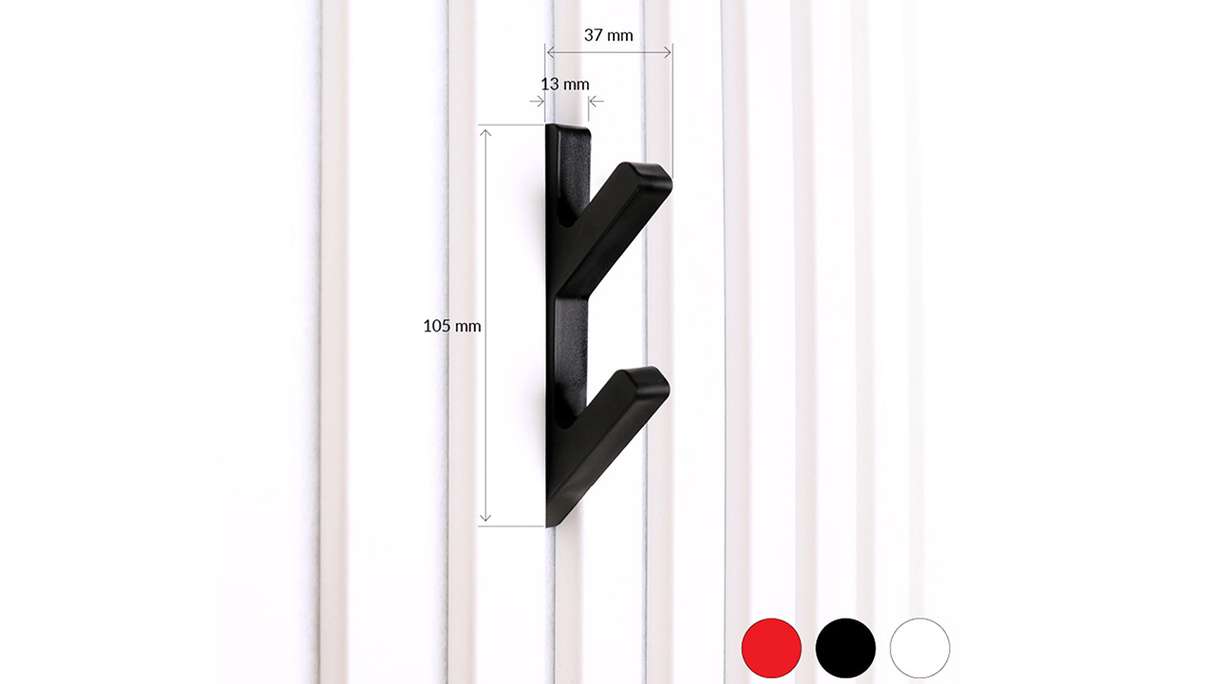 planeo 3D hooks - black 2 pcs