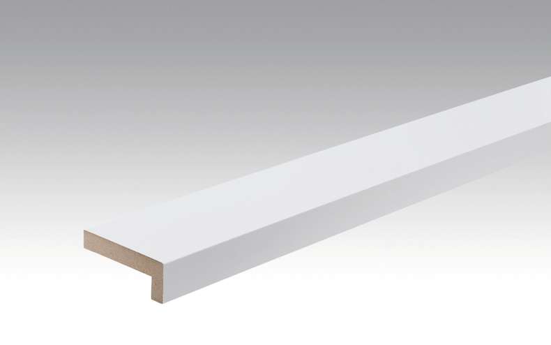 MEISTER Skirting Boards Angle Cover Strips White High Gloss 4084 - 2380 x 60 x 22 mm (200028-2380-04084)