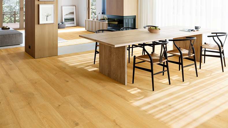 planeo Rigid Klick Vinyl - SolutionX 2in1 BigSize Maison Oak 1.83m long XL plank | integrated footfall sound insulation (ECF-BS-84)