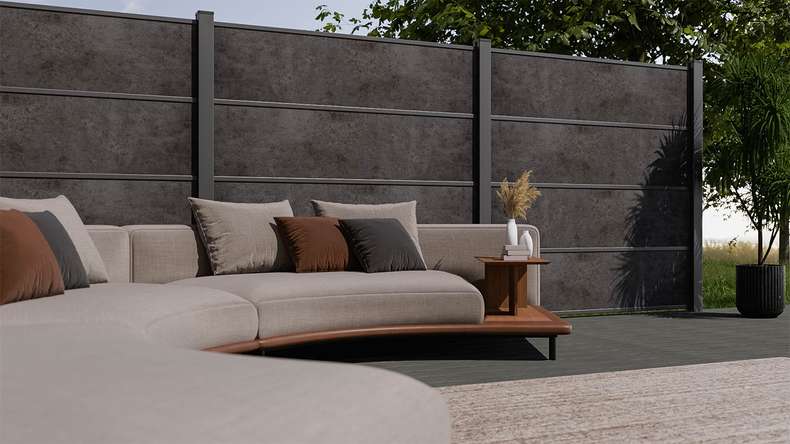 planeo Gardence Resistant - single profile anthracite grey 180 x 45 x 8mm