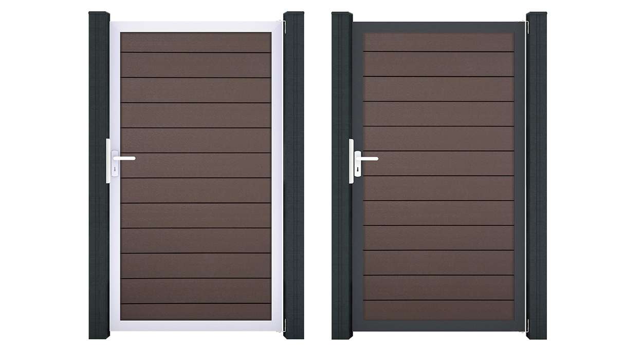 planeo Gardence Strong – BPC Universal Gate ‘Terra’ with aluminium frame, 100 x 180 cm