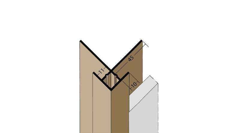 planeo Protect outside corner profile - KA 11mm mounting 3000mm length white