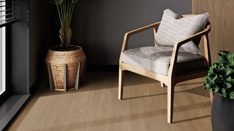 Gerflor click Vinyl - Virtuo 55 Rigid Acoustic EIR Blomma Brown | integrated impact sound insulation (39061461)