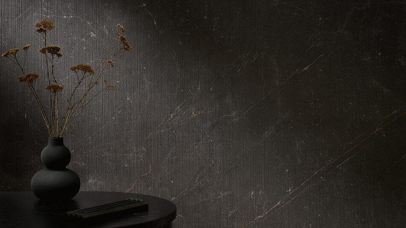 planeo SPC wall cladding – CeraRock Tile Stripes Black Slate XL 280 x 117.5 cm