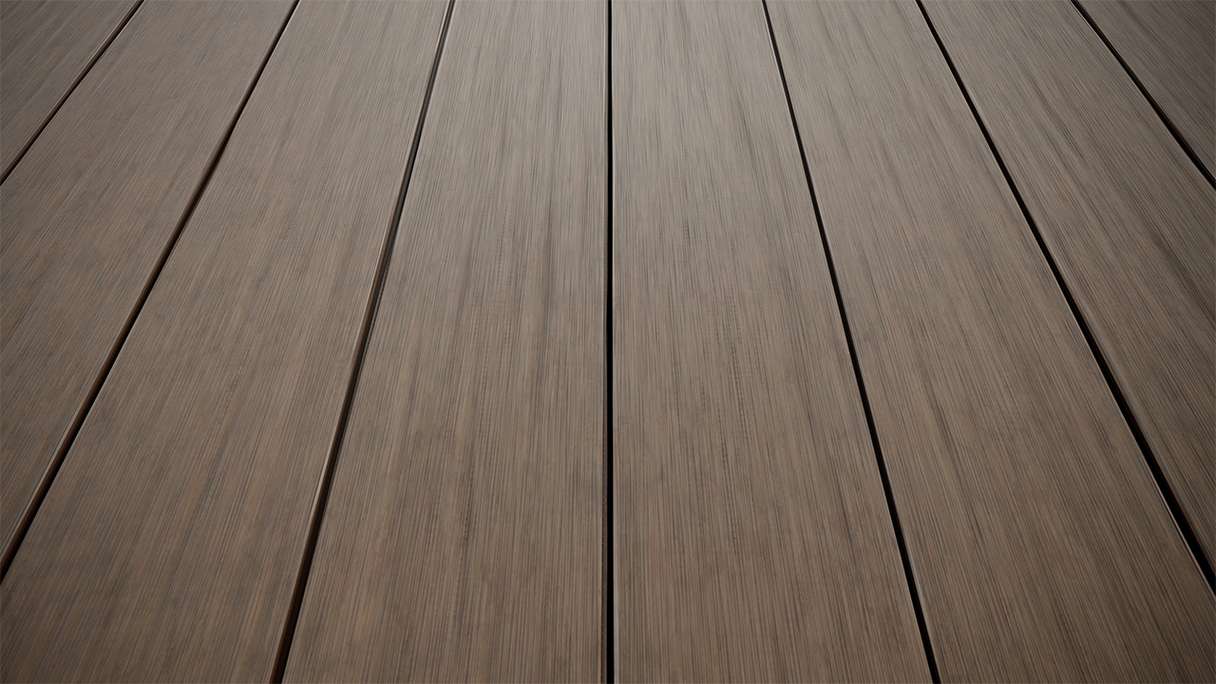 planeo AntikWood WPC decking board solid - Light brown 3m antique aged